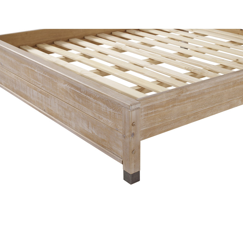 Lanora Solid Wood Panel Bed, Barnwood, King
