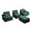 Corner Chaise Sofa With High Backrest,L-Shaped Couch With Slub Chenille Fabric, Compressed High-Density Sponge Cushion, Space-Saving No-Assembly Sofa For Living Room,Apartment-1785527331
