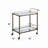 Kitchen Cart, Serving Cart With Glass Shelves
