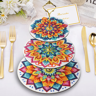 DIY diamond painting decorative tray