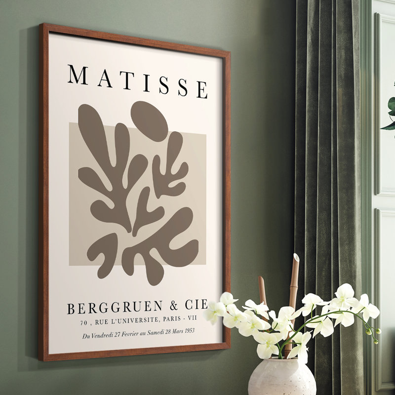 Matisse CC XXV III, reproduction encadrée - bois massif, H 20 po x l 16 po, Brun