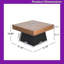 Table d'appoint 31,5 pouces à grain de bois carré avec base robuste