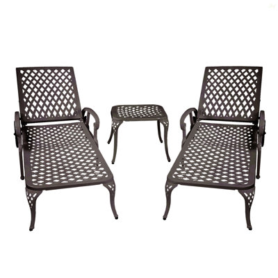 Aluminium Cast Lounge Chair 1Pcs Brown