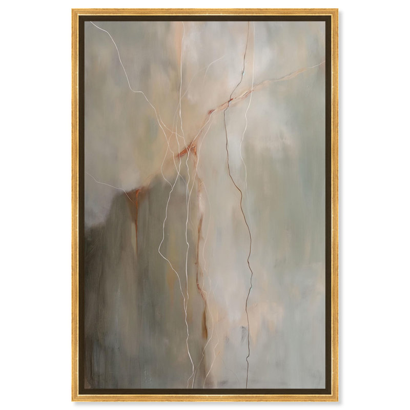 Toile «Fiery Traces IV» par Art Remedy, Cadre doré, H 16 po x l 11 po