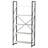 5 Level White Black Bookcase