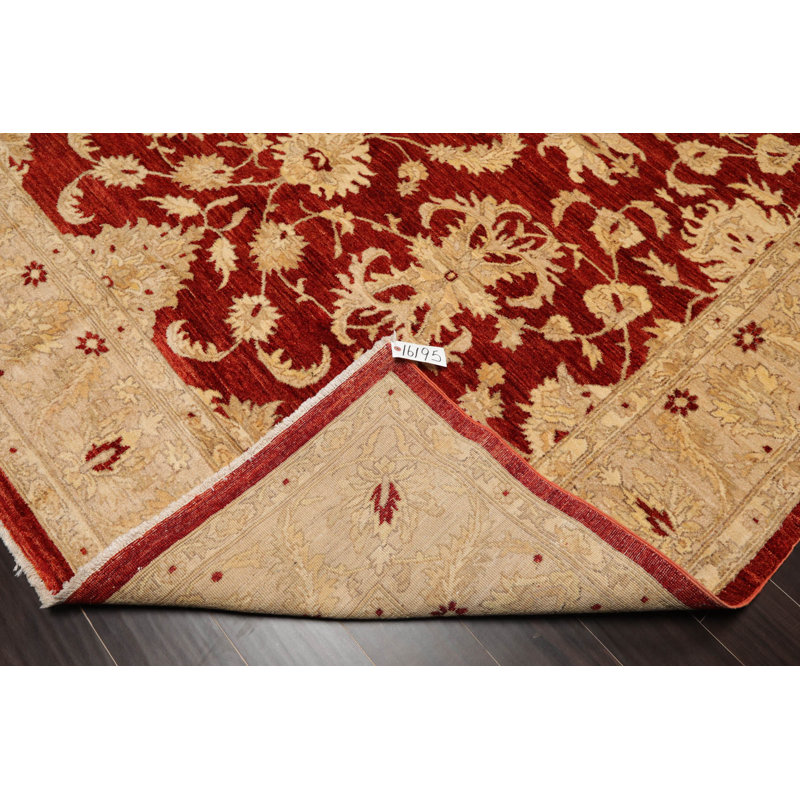 Ivory Hand-Knotted Wool Oriental 8' x 10' Rug