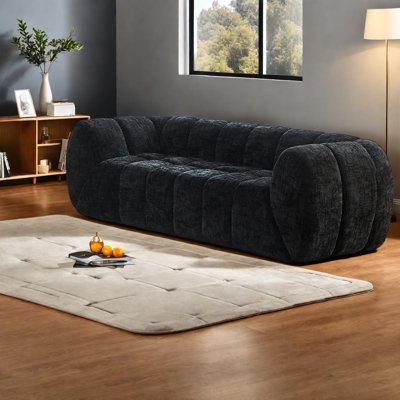 Canapés confortables en chenille gris, design moderne pour les salons et les appartements