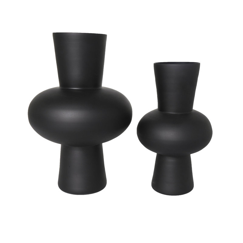 Vase de table en verre Mable, Noir