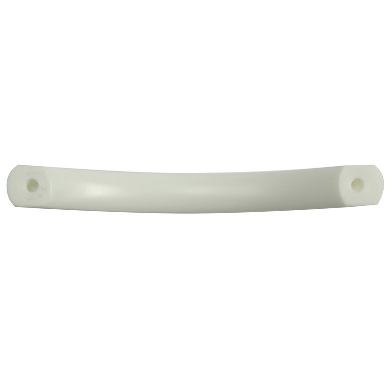 White Plastic Arch Cabinet Pull with Mounting Hardware