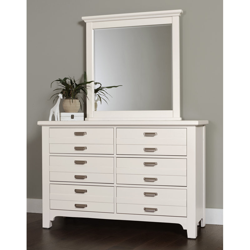 Erving Solid Wood Frame Dresser Mirror, Lattice