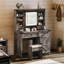 Bureau de coiffeuse avec miroir coulissant Farmhouse-323219293