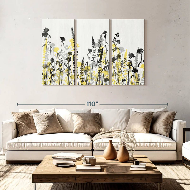 Harnek Wildflower Garden version jaune, H 48 po x l 74 po
