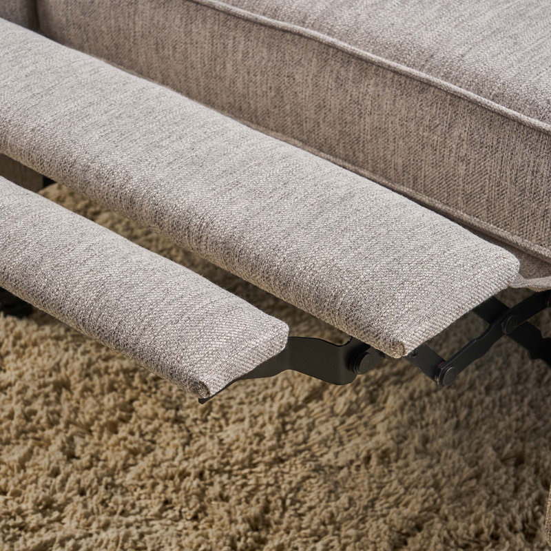 Mattice Upholstered Recliner, Light Gray