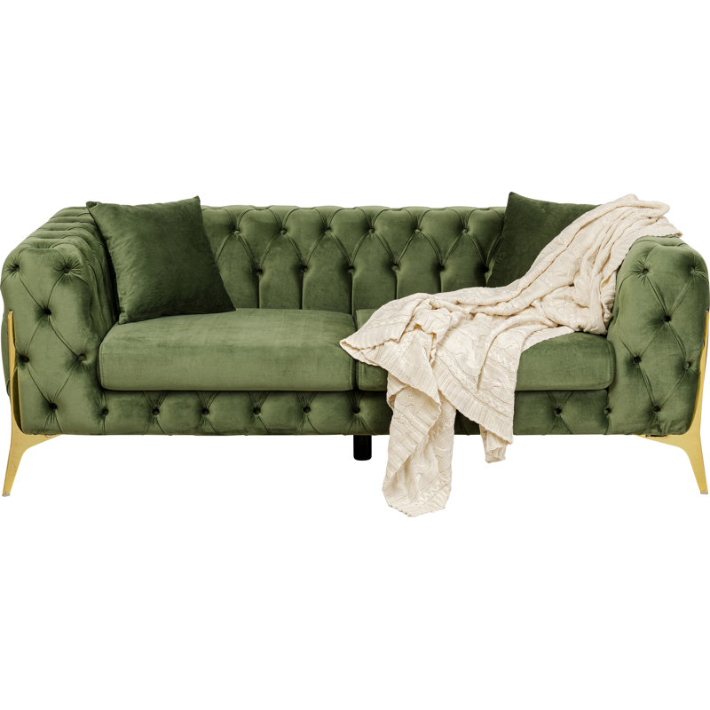 Bellissima 2 Seater Upholstered Sofa, Green