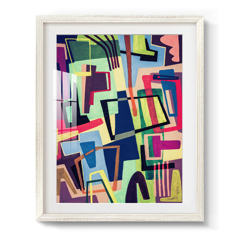 Connected Colors II -Framed Print, 28.5" H x 20.5" W, White