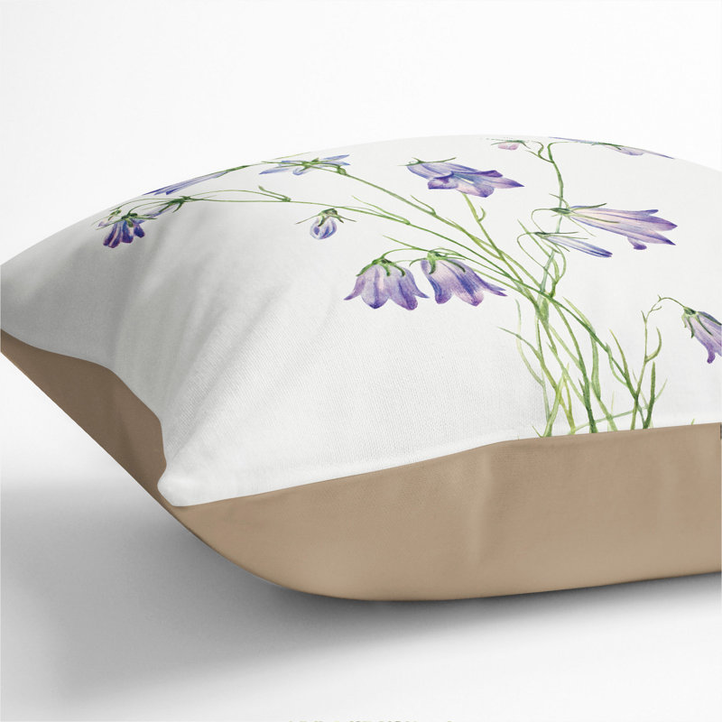 Harebell Square Throw Cushion, Stone, 55cm H x 55cm W x 20cm D