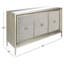 Armoire 1 tablette et 3 portes en bois gris Morfa