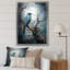 «Blue Bird Murmurs In Moonlight II», art mural oiseau-823102386-823102397