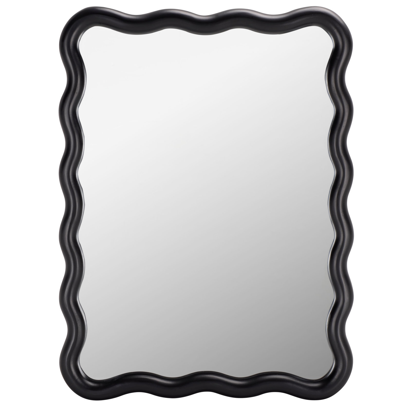 Wavy Wall Mirror, Black
