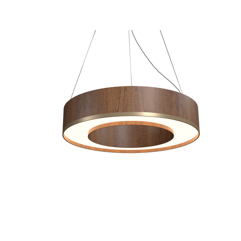 Pendant Accord Cylindrical Brass, 5.31" H x 31.49" W x 31.49" D, Imbuia