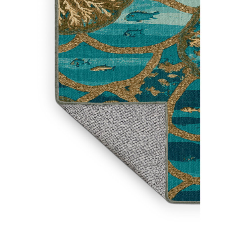 Tapis vert lavable à la machine, Carré 4 pi