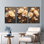 «Golden Floral», reproduction d'art sur toile tendue sur toile (ensemble de 3)