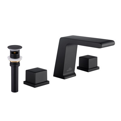 Widespread Faucet 2-Handle Bathroom Faucet with 3 Holes and Pop Drain