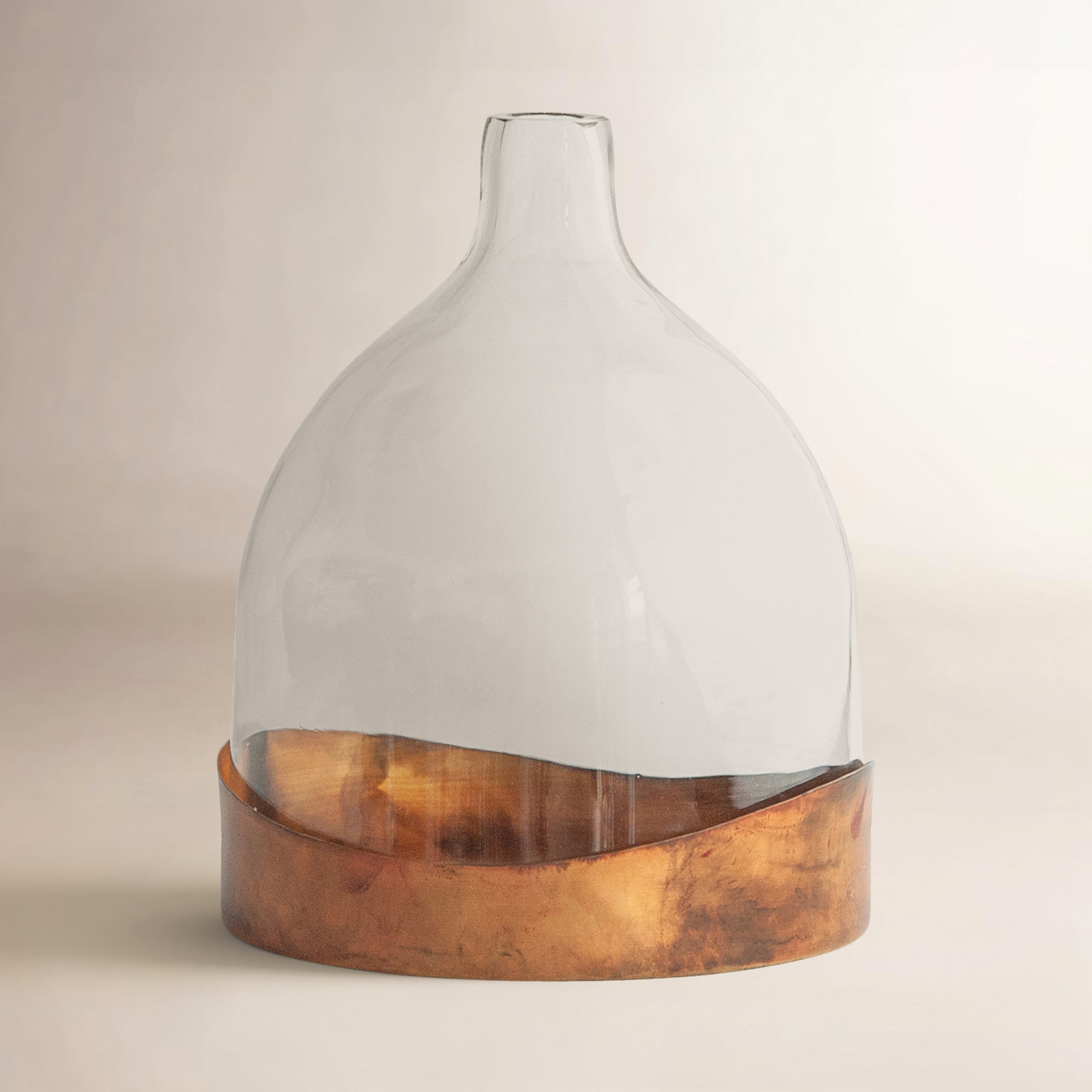 Elvenia Glass Table Vase, Copper