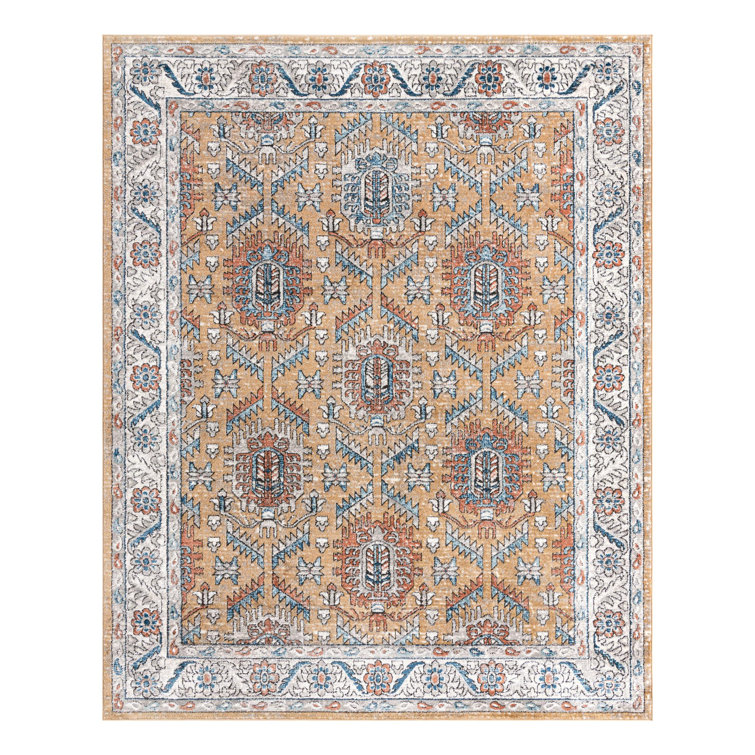 Tapis jaune / ivoire / bleu Weingartner Performance