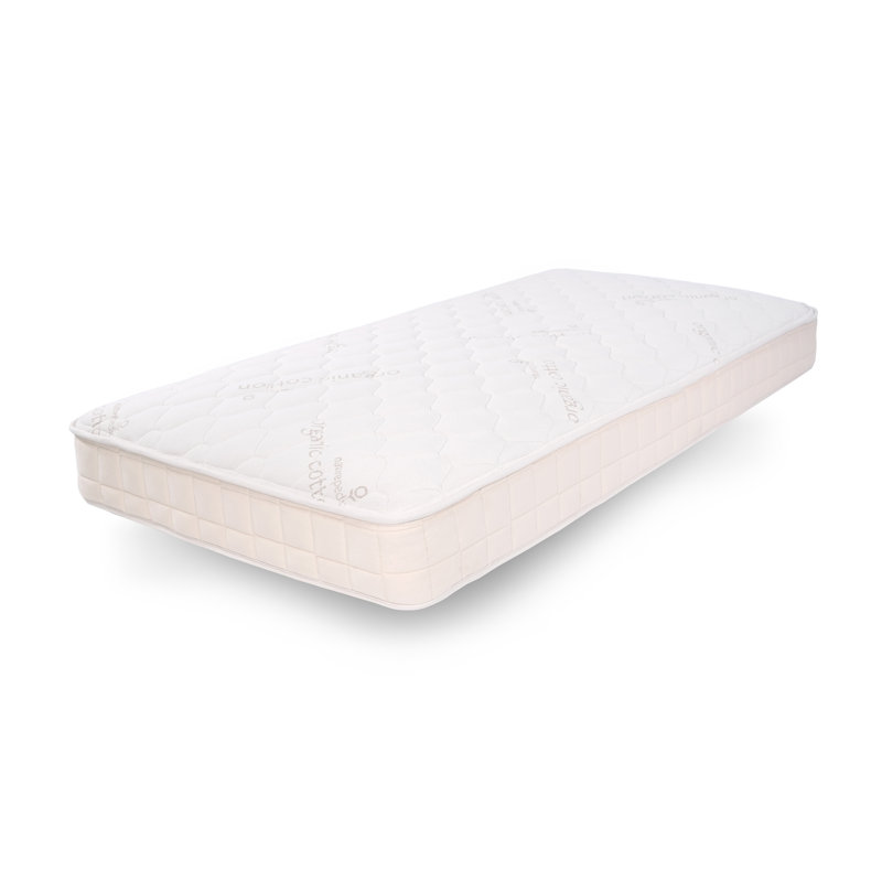 Twin Organic Cotton Innerspring Mattress with Latex Foam