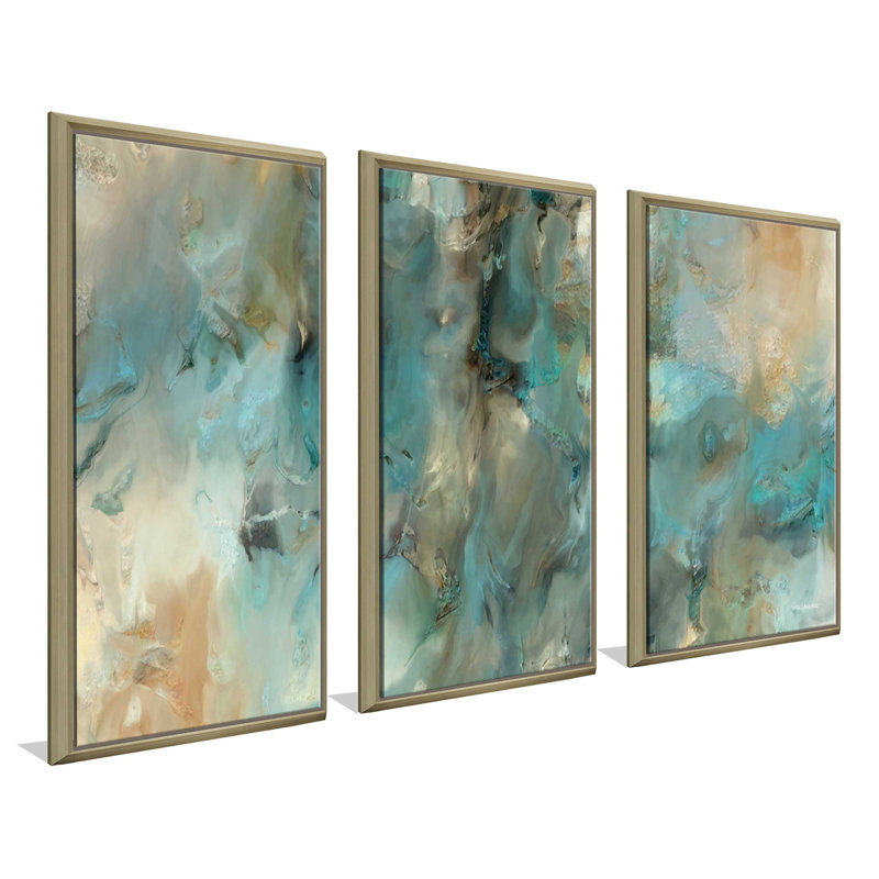 «Vital intercession» par Mark Lawrence, ensemble de 3 reproductions sur toile flottantes, H 41,5 po x l 64,5 po x P 2 po