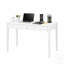 Bureau de coiffeuse avec tiroir, table de maquillage moderne avec façade festonnée et poignée dorée, bureau d'écriture compact pour petits espaces