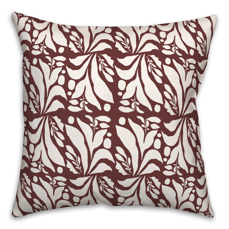 Coussin décoratif , H 18 po x l 18 po, Marron