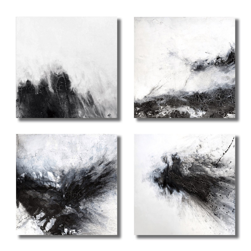 «Black & Gray Set» par John Beard - reproduction d'artiste sur toile, H 40 po x l 40 po x P 1,5 po, Unframed