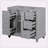 35.28'' Single Bathroom Vanity Base Only-100010021
