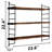 100% Solid Wood Metal Frame 3 Tiered Shelf