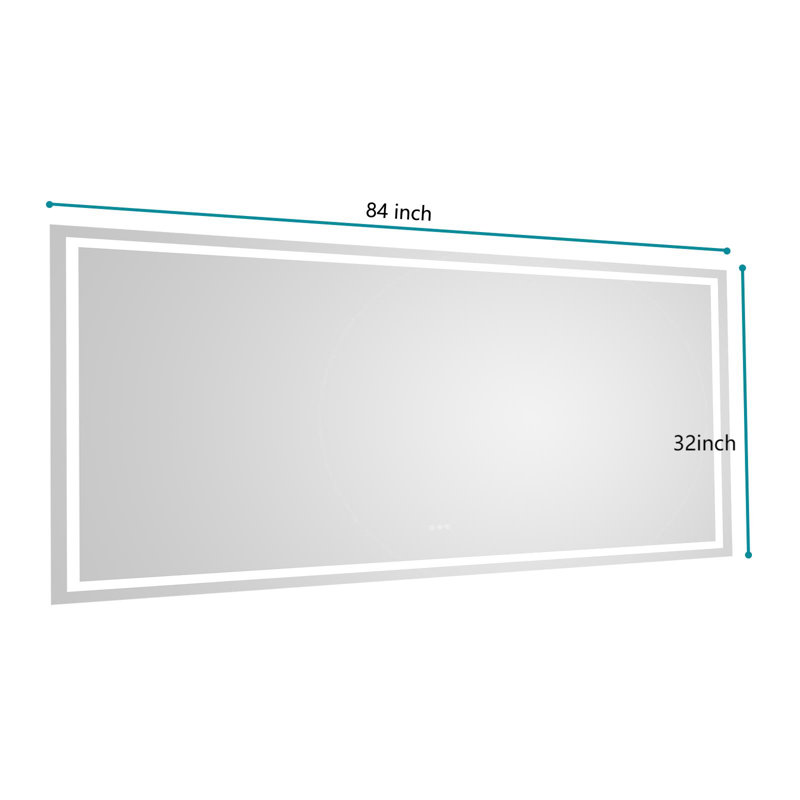 Miroir de salle de bain DEL, 84 po x 32 po