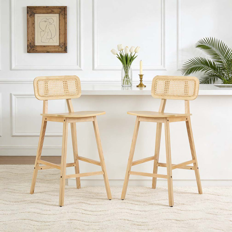 Tabouret de bar d'intérieur en bois, Naturel