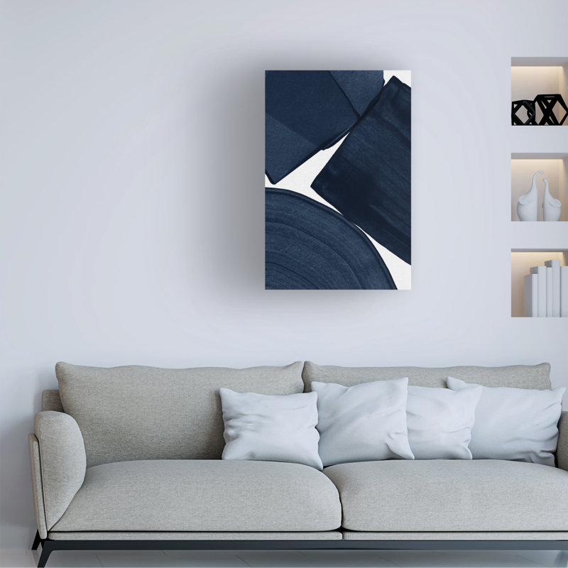 Œuvre d'art sur toile bleu bolaire, bolarara, H 16 po x l 24 po