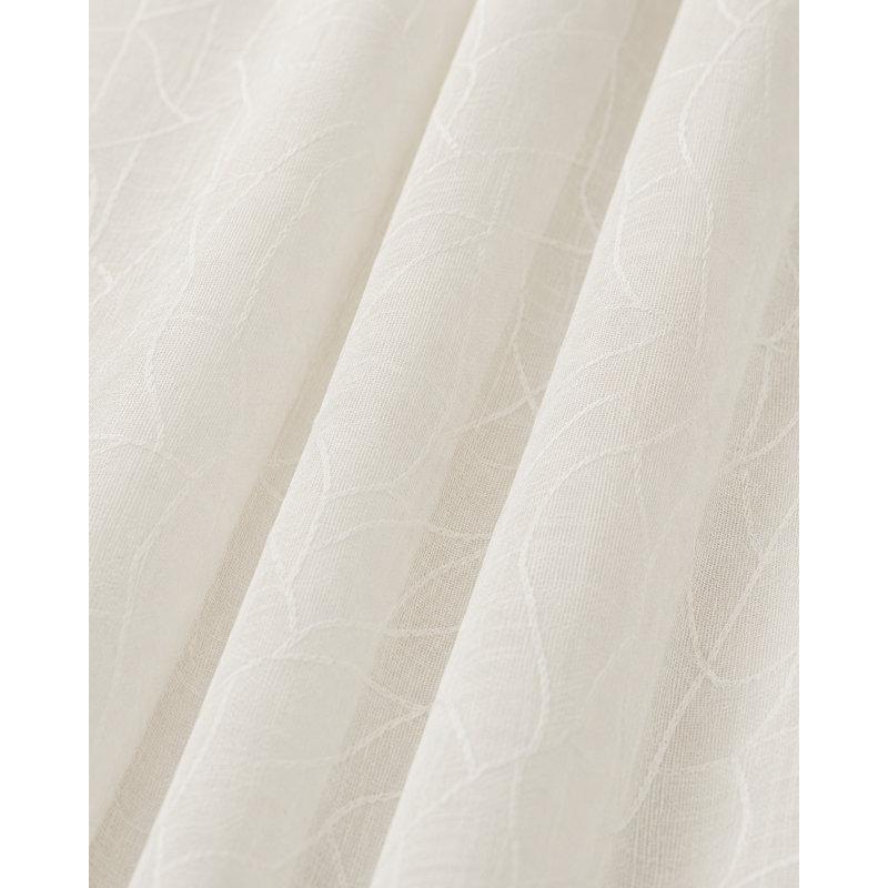 Panneau de rideau simple semi-diaphane avec passe-tringle Audree, 54 po x 96 po, Ivoire