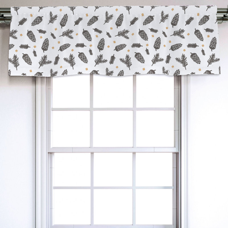 Sateen Floral Ruffled Window Valance
