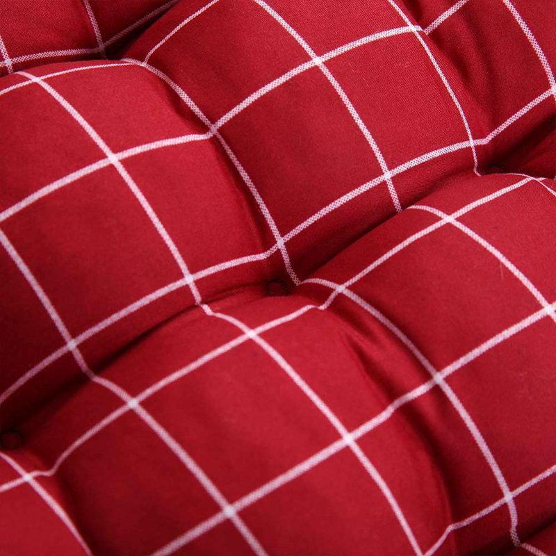 61"X19" Deck Lounge Chair Cushion Soft Seat Patio Cushion Covers Seat Pad Recliner Mat, Red, Plaid