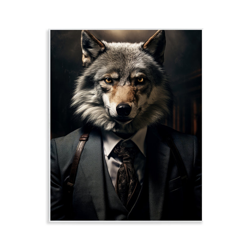 Plaque murale loup tendance, par Ray Powers