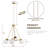 32.8" W 4-Light Modern Chandelier with Frosted Globe Glass Shades-1400557613
