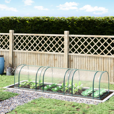 Serre 11 pi x 3 pi 2,5 pi, portative avec passages à fermeture à glissière, avec couvercle et cadre en acier robuste pour la petite serre de jardinage 11 pi x 3 pi x 2,5 pi, ventilation, protection