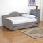 Grand lit de jour avec gigogne gris Jaileigh, H 31,08 po x l 86,12 po x L 63,52 po-728135434-728135433