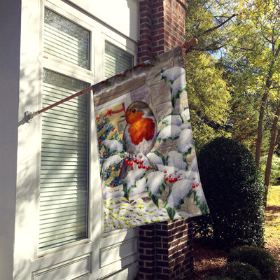 European Robin Double Sided 40'' H x 28'' W Polyester Animal House Flag