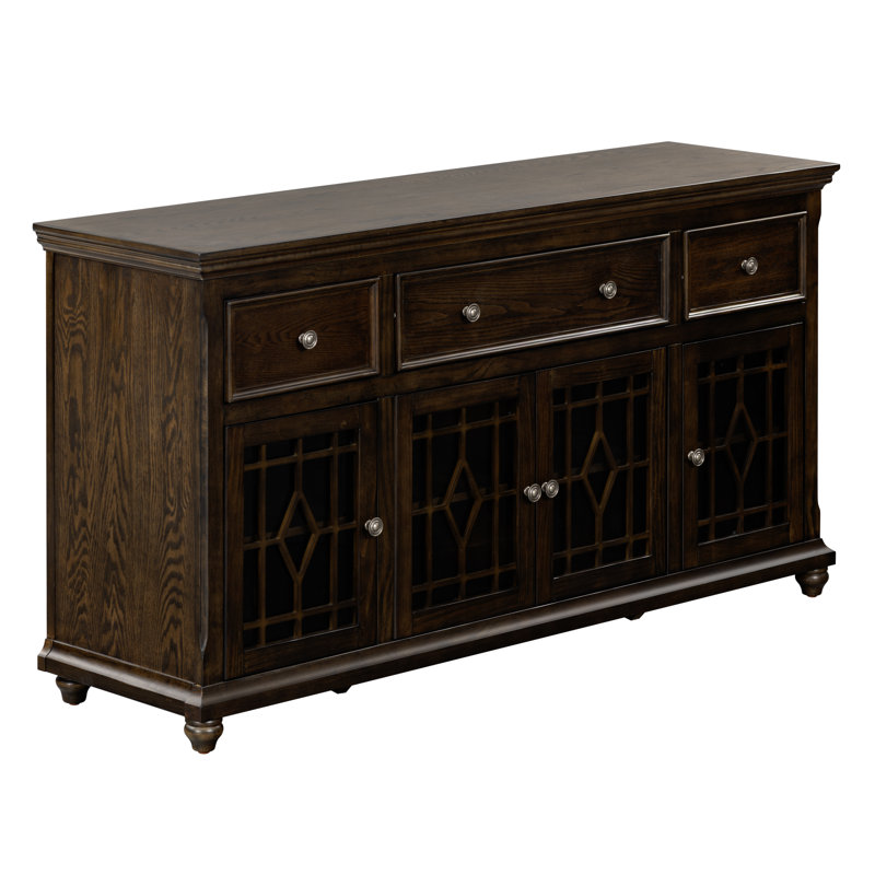 Commode 4 tiroirs Vincent, Noyer foncé