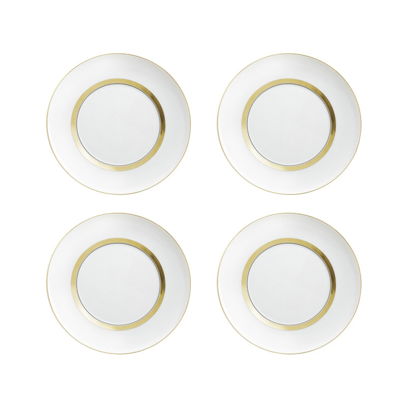 Domo Gold Porcelain Salad/Dessert Plate, Gold