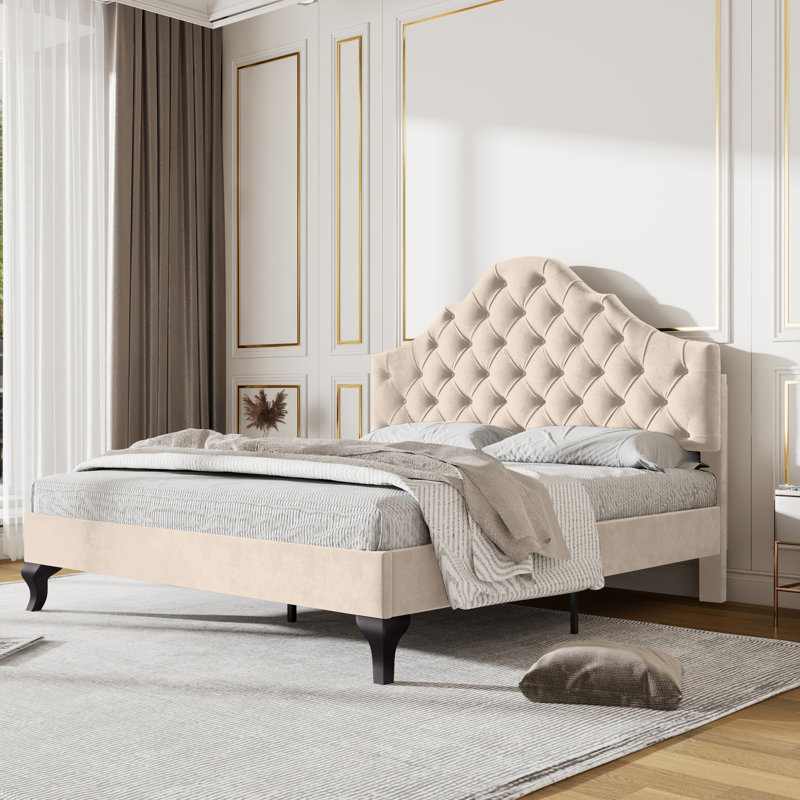 Super Single Bed, Beige